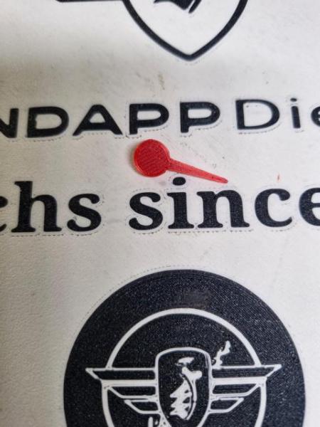 Zündapp Tachonadel – rot passend für 48 mm und 60 mm Tachos u.a. Typ 517 / 529 / 515